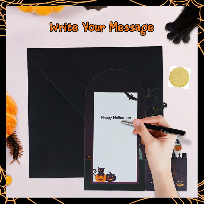 Pop up Halloween Card, Halloween Gifts for Kids Friends Cat Lovers