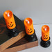 3 Pcs Halloween LED Candle Light, Halloween Candle Pumpkin Lights, Flameless Candles, Luminary Bags, Flameless Candle for Home outside Yard Lawn Garden Party