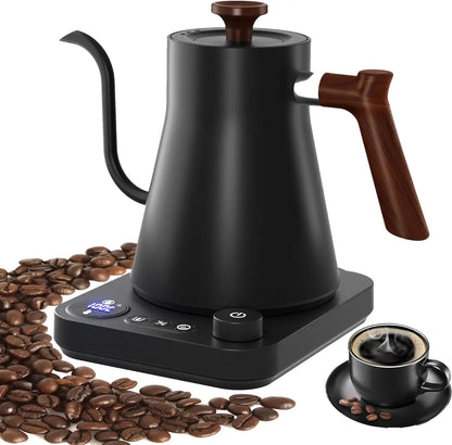 Electric Gooseneck Kettle 900ML Hand Brew Coffee Pot Smart Teapot Temperature Control Pot Rapid Heating Kettle 110V/220V