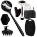 7/4/3Pcs Shower Body Care Set Long Handle Silicone Back Brush Hair Scalp Massager Exfoliate Face Roller Gua Sha Massage Tools