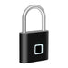 Fingerprint Lock Keyless USB Charging Smart Padlock Waterproof Door Lock 0.2Sec Unlock Portable Anti-Theft Padlock Zinc