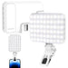 LED Selfie Light 60 High Power Rechargeable Clip Fill Video Light for Phone Ipad with Front & Back Clip Adjusted 3 Light Modes