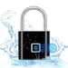 Fingerprint Lock Keyless USB Charging Smart Padlock Waterproof Door Lock 0.2Sec Unlock Portable Anti-Theft Padlock Zinc
