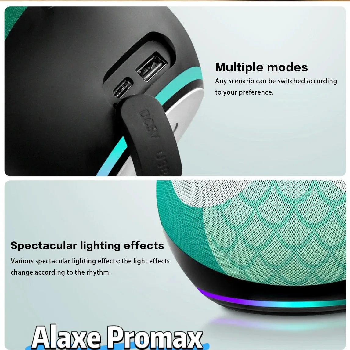 Alaxe Pro Max Bluetooth Speaker Echo Dot 5Th Outdoor Wireless Bluetooth Generation Medium RGB Speaker Home Subwoofer