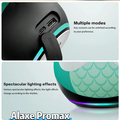 Alaxe Pro Max Bluetooth Speaker Echo Dot 5Th Outdoor Wireless Bluetooth Generation Medium RGB Speaker Home Subwoofer