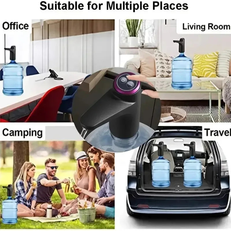 Portable 5-Gallon Water Dispenser with USB Charging-Automatic Electric Pump Suitable for Home, Office, and Outdoor Use