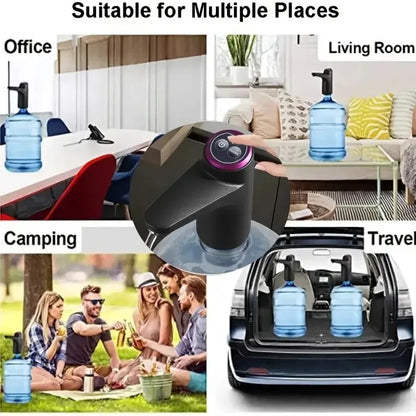 Portable 5-Gallon Water Dispenser with USB Charging-Automatic Electric Pump Suitable for Home, Office, and Outdoor Use