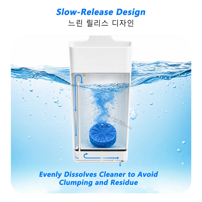 Ilmh Toilet Solid Dispenser-Tank Replacement Part,Toilet Bowl Cleaner Buffer Box,Hanging Slow-Release Dispenser,Extends Cleaning