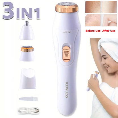 Electric Hair Trimmers for Women Waterproof Razor Painless Private Body Hair Removal Device Shaver Bikini Arm Leg Face Shaving