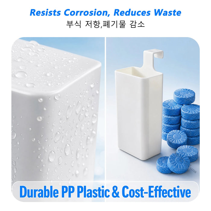 Ilmh Toilet Solid Dispenser-Tank Replacement Part,Toilet Bowl Cleaner Buffer Box,Hanging Slow-Release Dispenser,Extends Cleaning