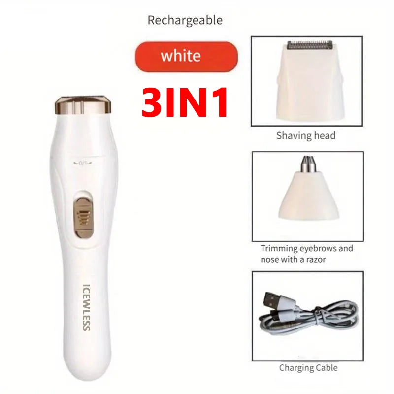 Electric Hair Trimmers for Women Waterproof Razor Painless Private Body Hair Removal Device Shaver Bikini Arm Leg Face Shaving