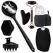 7/4/3Pcs Shower Body Care Set Long Handle Silicone Back Brush Hair Scalp Massager Exfoliate Face Roller Gua Sha Massage Tools