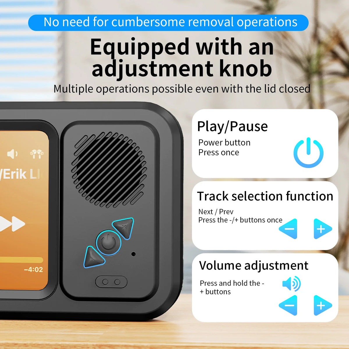 Eary Shower Phone Holder with Wireless Bluetooth Speaker Waterproof Shower Phone Case Wall Mounted Stand for Bathroom Mirror