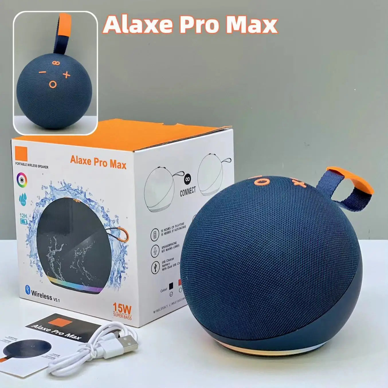 Alaxe Pro Max Bluetooth Speaker Echo Dot 5Th Outdoor Wireless Bluetooth Generation Medium RGB Speaker Home Subwoofer