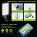LED Selfie Light 60 High Power Rechargeable Clip Fill Video Light for Phone Ipad with Front & Back Clip Adjusted 3 Light Modes