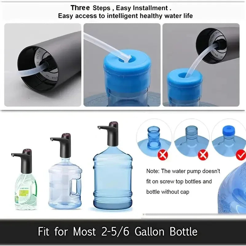 Portable 5-Gallon Water Dispenser with USB Charging-Automatic Electric Pump Suitable for Home, Office, and Outdoor Use