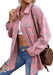 Womens Plaid Shirts Flannel Shacket Jacket Long Sleeve Button down Shirts Blouses Tops