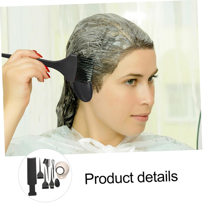 Hair Dye Bowl Set with Mixing Spoon, Plastic Black