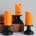 3 Pcs Halloween LED Candle Light, Halloween Candle Pumpkin Lights, Flameless Candles, Luminary Bags, Flameless Candle for Home outside Yard Lawn Garden Party