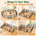 Dog Playpen 24In 16 Panels Pet Fence for Indoor Yard RV Camping
