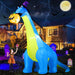 10 FT Halloween Animated Inflatable Dinosaur Pumpkin with Shake Head