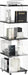 4 Tier Rotating Bookshelf with LED Lights Clear Acrylic Revolving Corner Bookcase on Wheels 360° Spinning Bookshelf Tower for Small Space, Playroom, Study Room, Living Room or Bedroom(Black)