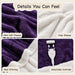 Electric Heated Blanket Full 72"X84" - Dark Purple, ETL Certified