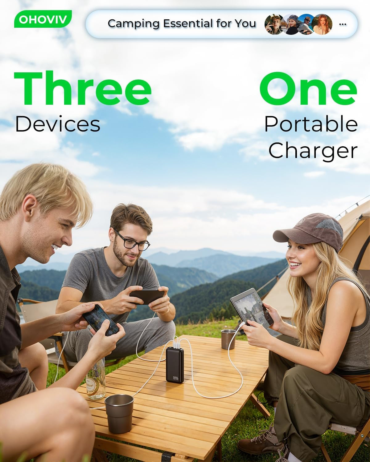 Portable Charger Power Bank 50000Mah,Pd 22.5W Battery Pack