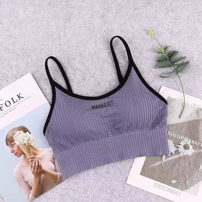 New Sports Bra for Women Gym Sexy Crop Top Bra Women Cotton Underwear Soft Comfort Tube Tops Female Brassiere Tops for Girls