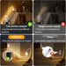 Dual Motion Sensor LED Light Strip Indoor 19.7Ft Warm White Night Lighting