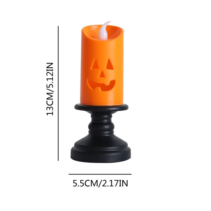 3 Pcs Halloween LED Candle Light, Halloween Candle Pumpkin Lights, Flameless Candles, Luminary Bags, Flameless Candle for Home outside Yard Lawn Garden Party