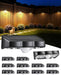 12 Pack Solar Deck Fence Lights Outdoor with 3 Modes Motion Sensor