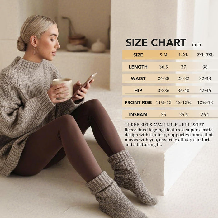 Fleece Lined Leggings Women High Waisted Tummy Control Workout Winter Thermal Warm Soft Yoga Pants