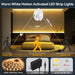 Dual Motion Sensor LED Light Strip Indoor 19.7Ft Warm White Night Lighting