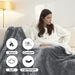 Electric Blanket Full Size 72"X84",Ultra-Soft Flannel Sherpa with 5 Heat Settings & a 10-Hour Auto Shutoff, for Couch & Bed, Grey