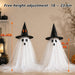 2Pcs Halloween Decorations Indoor,Ghost Decor with String Lights Remote Control,Halloween Party Decorations,Spooky Ghost Light for Home Table Room Kitchen Office