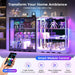 39" Display Cabinet with Glass Doors, RGB Lights, Lock & 3-Tier
