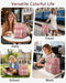 Backpack for Women,Wide Open Work Large Student Bookbag for 15.6 Inch Laptop,Doctor Teacher Nurse College School Travel Bag,Water Resistant Laptop Bookbag Computer Back Pack Pink