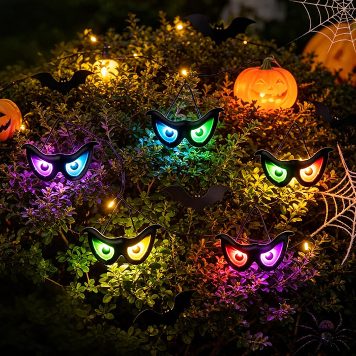 6.5Ft Outdoor Halloween Decorations 5 Pairs Glowing Eyes