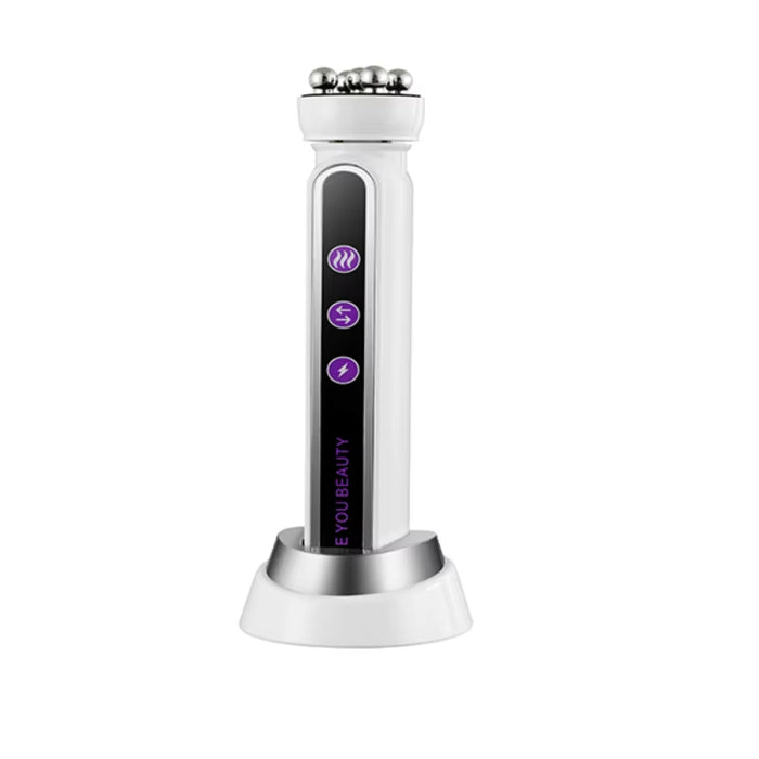 New Facial Roller Massager EMS LED Phototherapy Rotary Massage Heating Introduction for Fine Pores Reduction Fine Lines