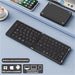Mini Foldable Wireless Keyboard Slim Portable Bluetooth Keyboard Rechargeable Folding Keyboard for IOS Windows Android