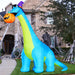 10 FT Halloween Animated Inflatable Dinosaur Pumpkin with Shake Head