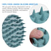 One-Piece Silicone Scalp Massager Shampoo Brush Hair Wash, Dark Green