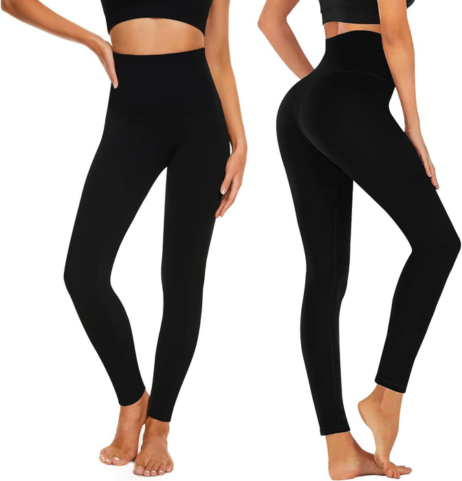 3 Pack Fleece Lined Leggings for Women, Thick Winter High Waisted