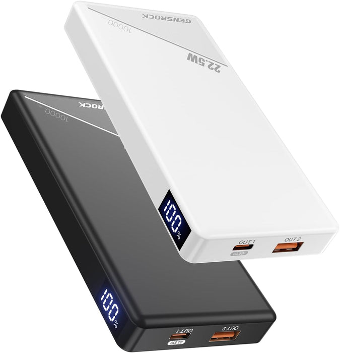2-Pack Portable Charger Power Bank 10000Mah, Slim Power Bank
