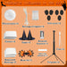 2Pcs Halloween Decorations Indoor,Ghost Decor with String Lights Remote Control,Halloween Party Decorations,Spooky Ghost Light for Home Table Room Kitchen Office