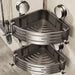 Space Saving Suction Cup Bathroom Rack with Sturdy Triangular Frame and Hook Rod Suitable for Showers and Bathrooms
