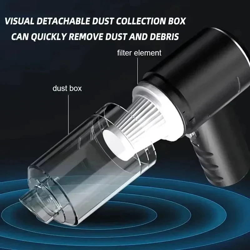 Car Vacuum Cleaner 3 in 1 Integrated Suction and Blowing Vacuum Combination Vacuum Cleaner USB Charging Small Household Vacuum