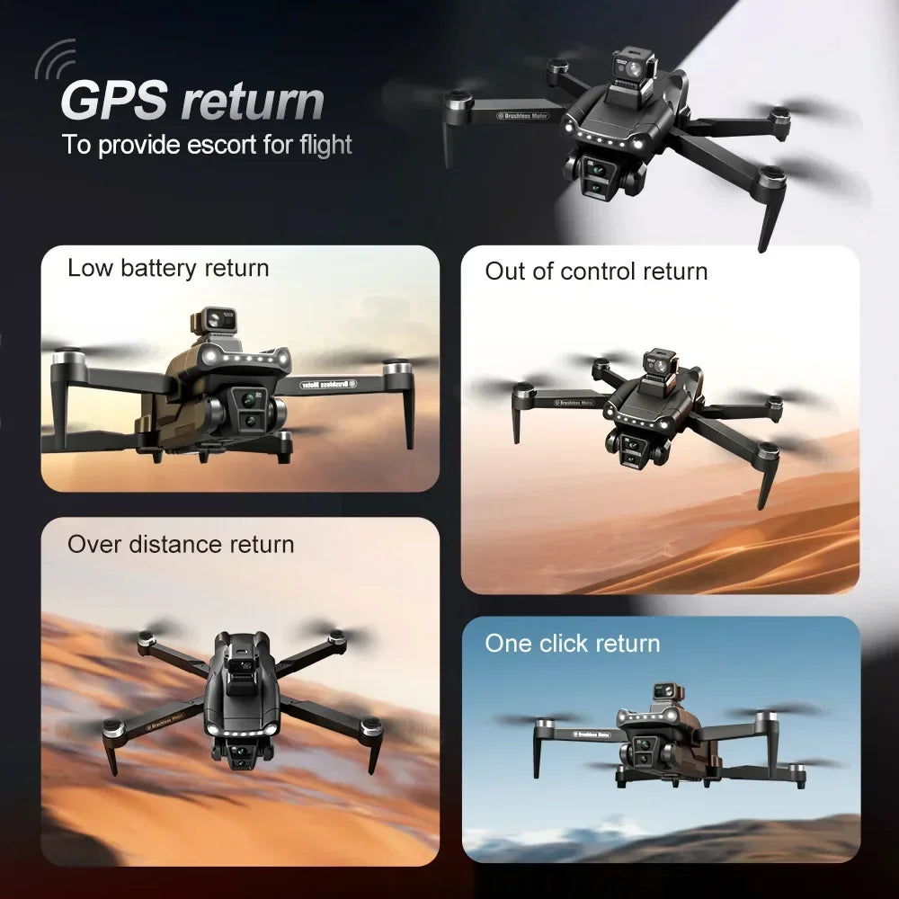 Original V198 MAX GPS Drone 8K Profesional 4K HD Camera Brushless Laser Obstacle Avoidance Foldable Quadcopter Aerial Optical