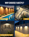 12 Pack Solar Deck Fence Lights Outdoor with 3 Modes Motion Sensor